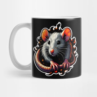 Half body rat vector urban street art style Mug